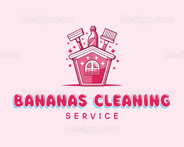 Bananas Cleaning Service Logo